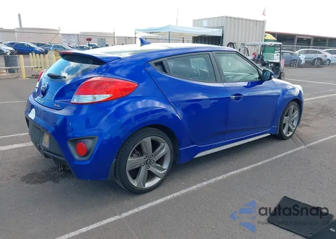 2015 Hyundai Veloster Turbo z USA, uszkodzony, nr VIN KMHTC6AEXFU224598